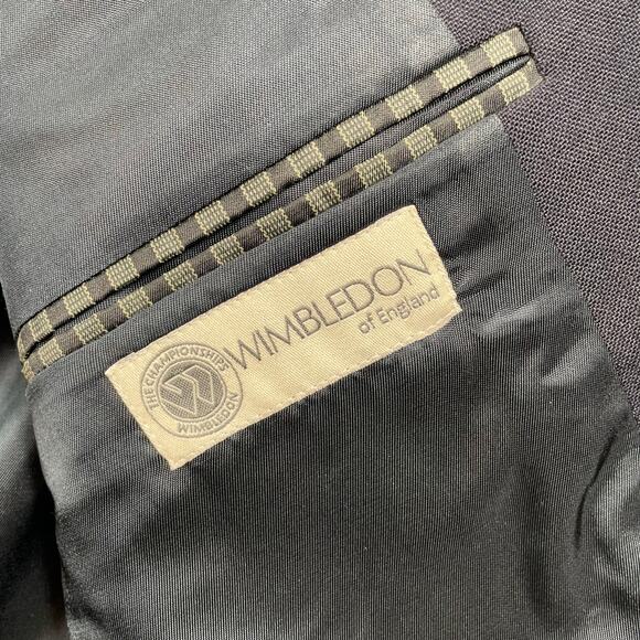 Wimbledon of England Blazer 40R Blue Single Breast Notch Lapel Wool Blend - Picture 8 of 14